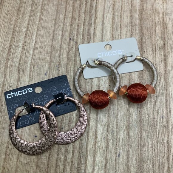 Chico's NWT Hoop Bundle Earrings - Picture 1 of 4